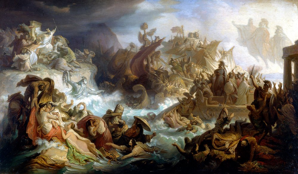 The Battle of Salamis, 1858 Painting