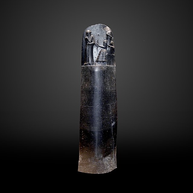 Avoiding presentism in Ancient History: Code of Hammurabi stele showing law framed as kingship, not modern statute.