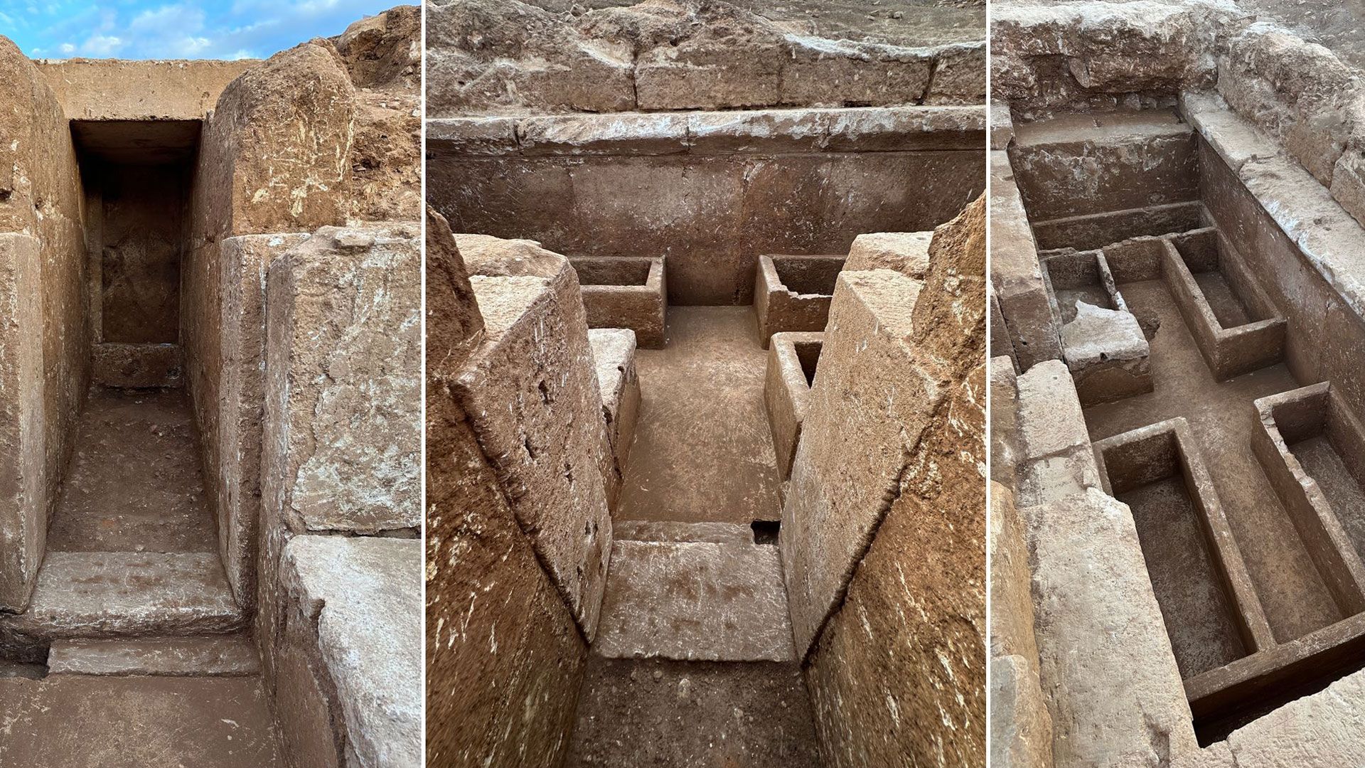 Large Hellenistic-era tomb with multiple burial chambers.