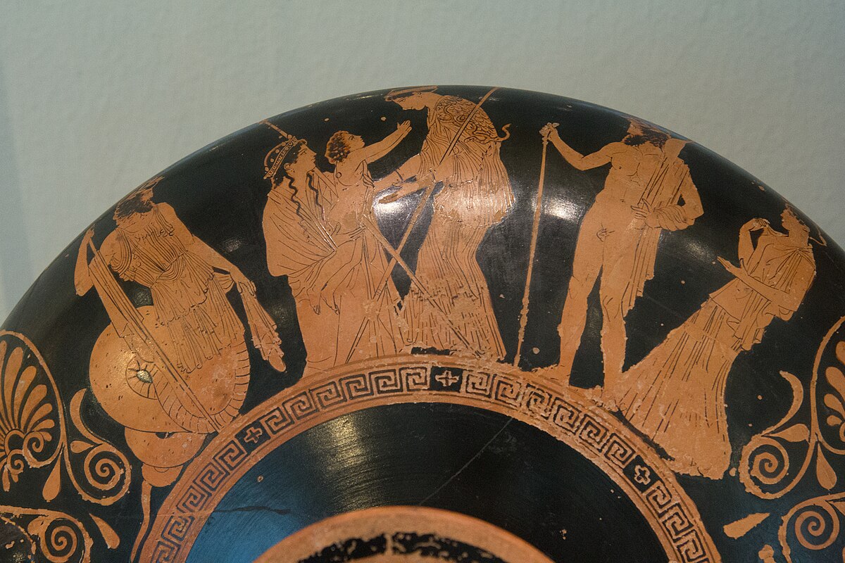 Etruscan kylix drinking cup.