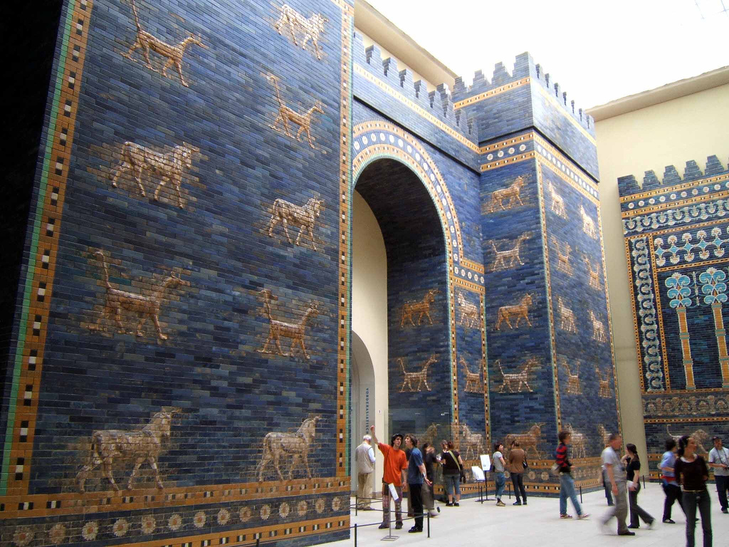 Ishtar Gate reconstruction at the Pergamon Museum, Berlin.