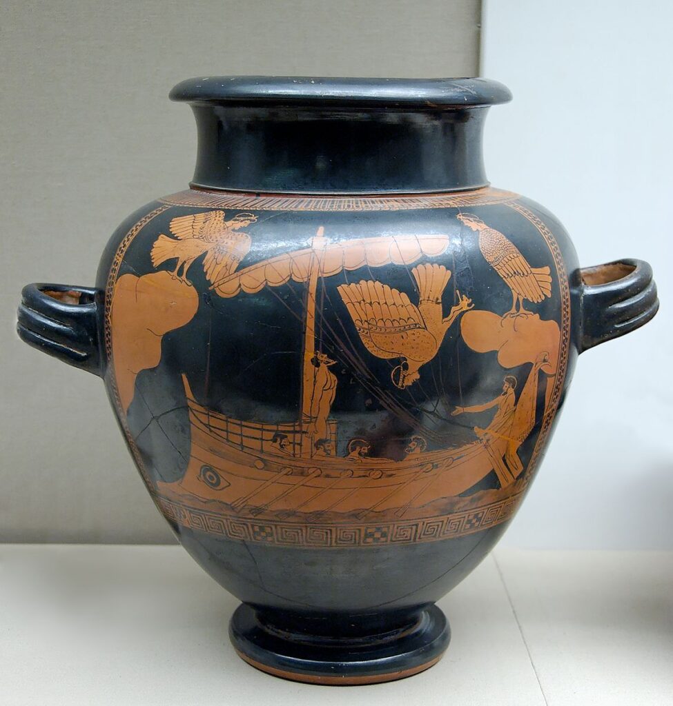 Threshold trial from the Hero's Journey in Ancient Myths: Odysseus bound to the mast.