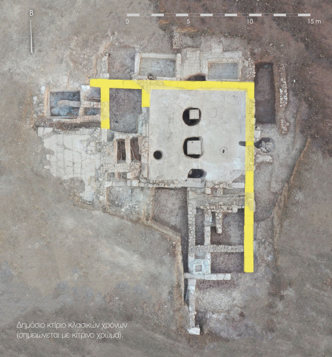 Archaeological remains of streets and structures in ancient Tenea.