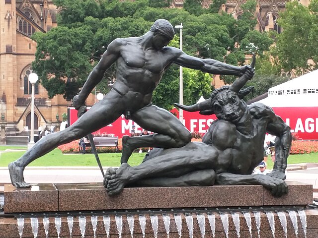Theseus slaying the Minotaur
